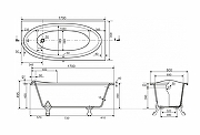 Ванна из искусственного камня Эстет Венеция 170х80 R ФР-00002045 без гидромассажа-5