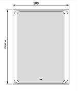 Зеркальный шкаф Jorno Modul 50 Mol.03.50/P/W/JR с подсветкой Белый-5