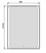 Зеркальный шкаф Jorno Modul 60 Mol.03.60/P/W/JR с подсветкой Белый-6