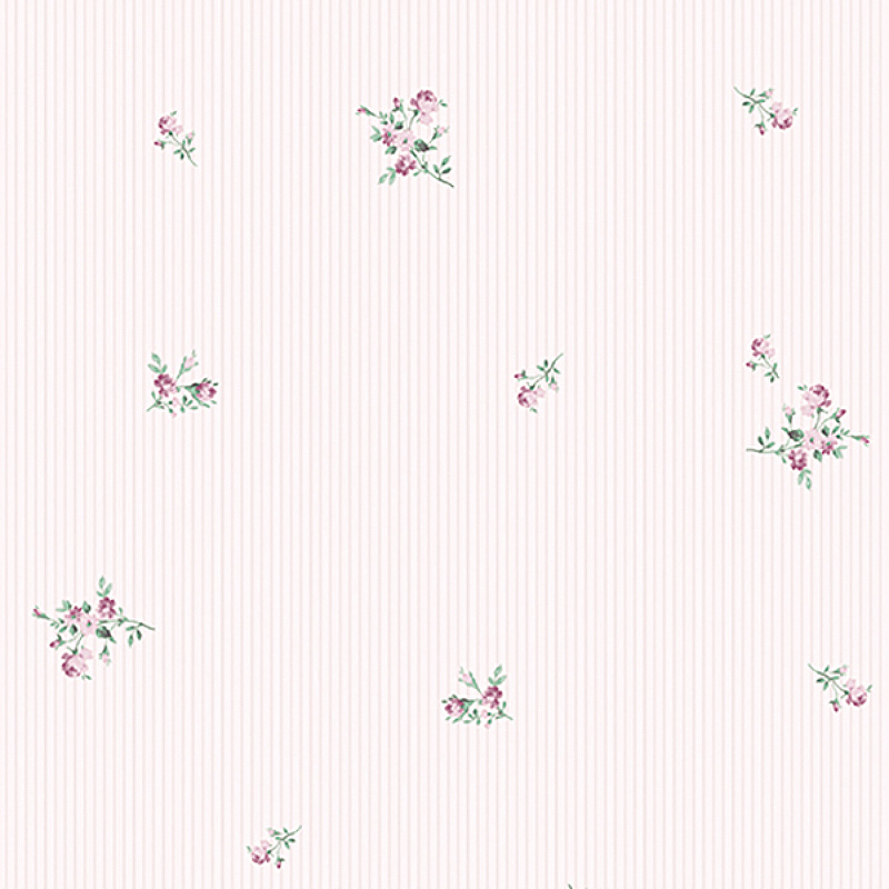 Обои Andrea Rossi Stromboli 54345-2 Винил на флизелине (1,06*10) Розовый, Полоса/Цветы