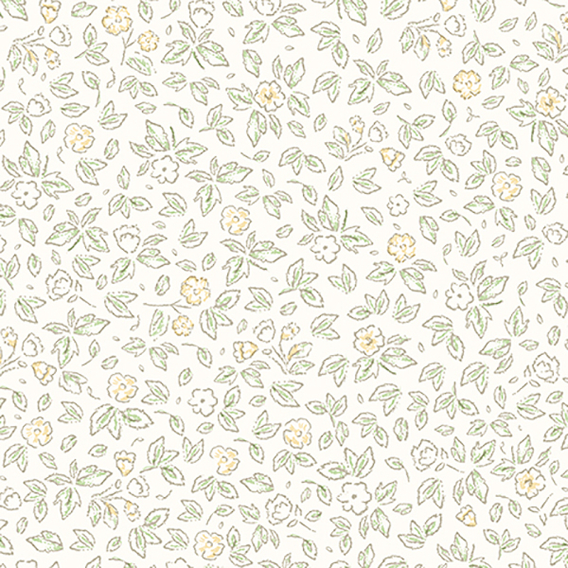 Обои Andrea Rossi Stromboli 54340-1 Винил на флизелине (1,06*10) Белый/Зеленый, Листья/Цветы