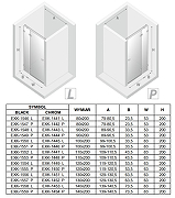 Душевая дверь New Trendy Avexa Chrome 100 L EXK-1445 профиль Хром стекло прозрачное-8