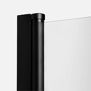 Душевой уголок New Trendy New Soleo Black 2D 70х80 D-0229A/D-0230A профиль Черный стекло прозрачное-3