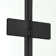 Душевая дверь New Trendy New Soleo Black 100 L D-0225A профиль Черный стекло прозрачное-4