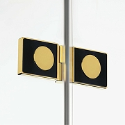 Душевая дверь New Trendy Avexa Gold 100 L EXK-1718 профиль Брашированное золото стекло прозрачное-5