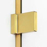 Душевая дверь New Trendy Avexa Gold 100 L EXK-1718 профиль Брашированное золото стекло прозрачное-3