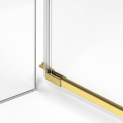 Душевая дверь New Trendy Avexa Gold 100 L EXK-1718 профиль Брашированное золото стекло прозрачное-9