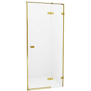 Душевая дверь New Trendy Avexa Gold 140 R EXK-1727 профиль Брашированное золото стекло прозрачное