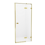 Душевая дверь New Trendy Avexa Gold 90 R EXK-1717 профиль Брашированное золото стекло прозрачное