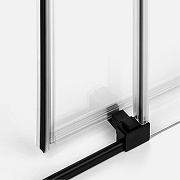 Душевая дверь New Trendy Prime Black 100 L D-0316A профиль Черный стекло прозрачное-4