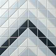 Керамическая мозаика StarMosaic Albion Wave Blue TR2-BLM-CV 27,5x27,5 см