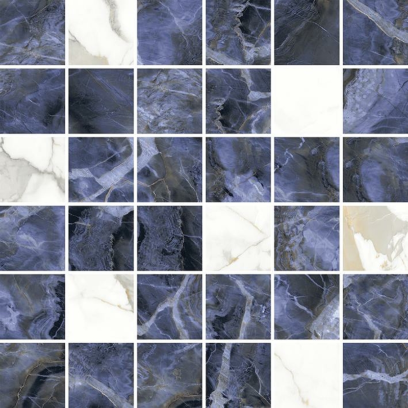 Керамическая мозаика Laparet Laurel микс синий 29,7x29,7 см