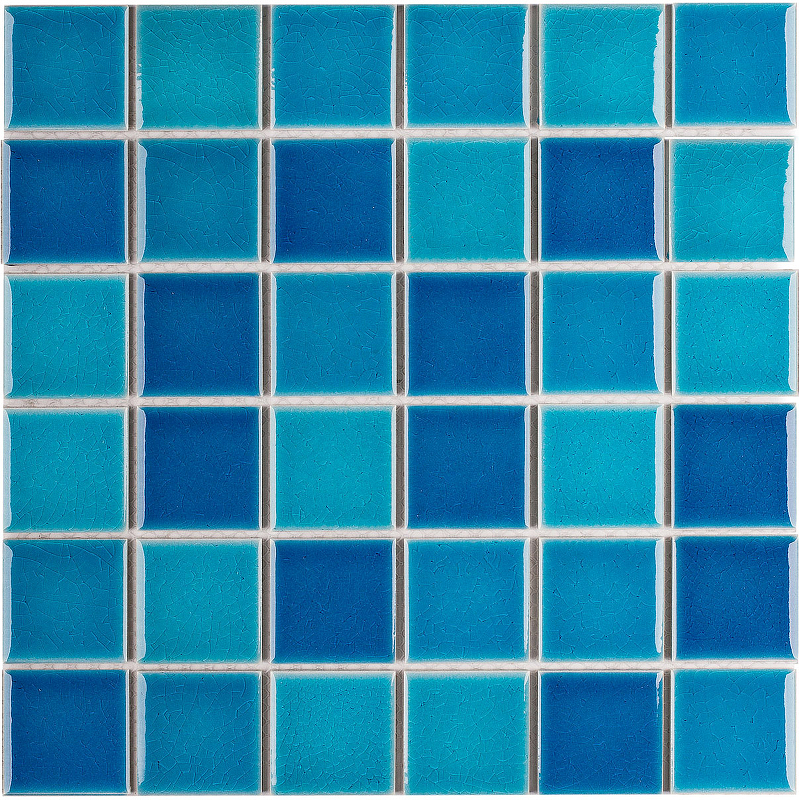 Керамическая мозаика StarMosaic Homework Crackle Blue Mixed Glossy LWWB84555 30,6x30,6 см керамическая мозаика starmosaic metal silver glossy cio917jy 30 25x30 25 см
