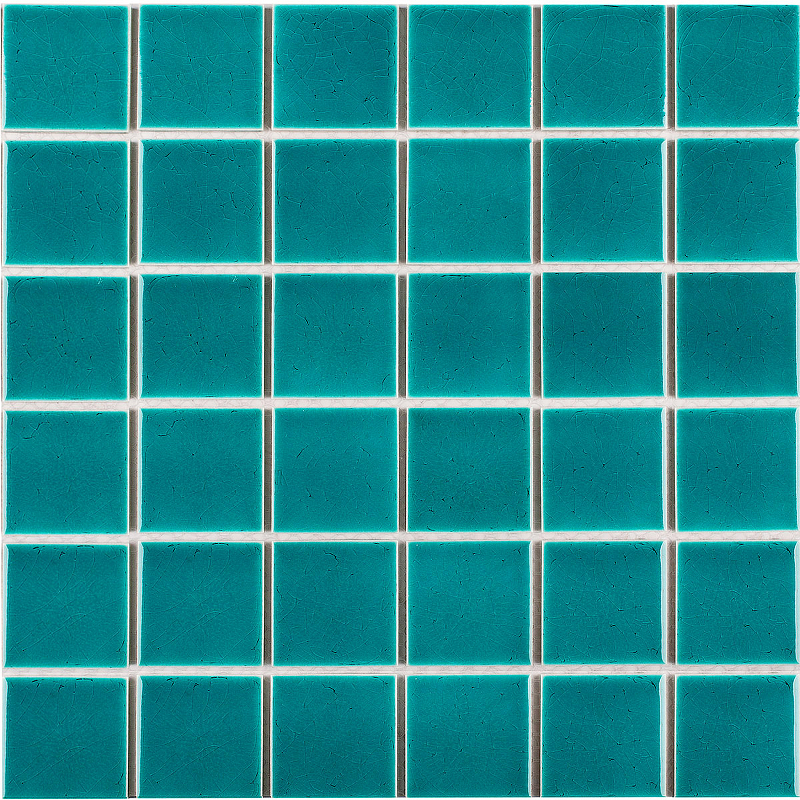 Керамическая мозаика StarMosaic Homework Crackle Green Glossy LWWB80081 30,6x30,6 см