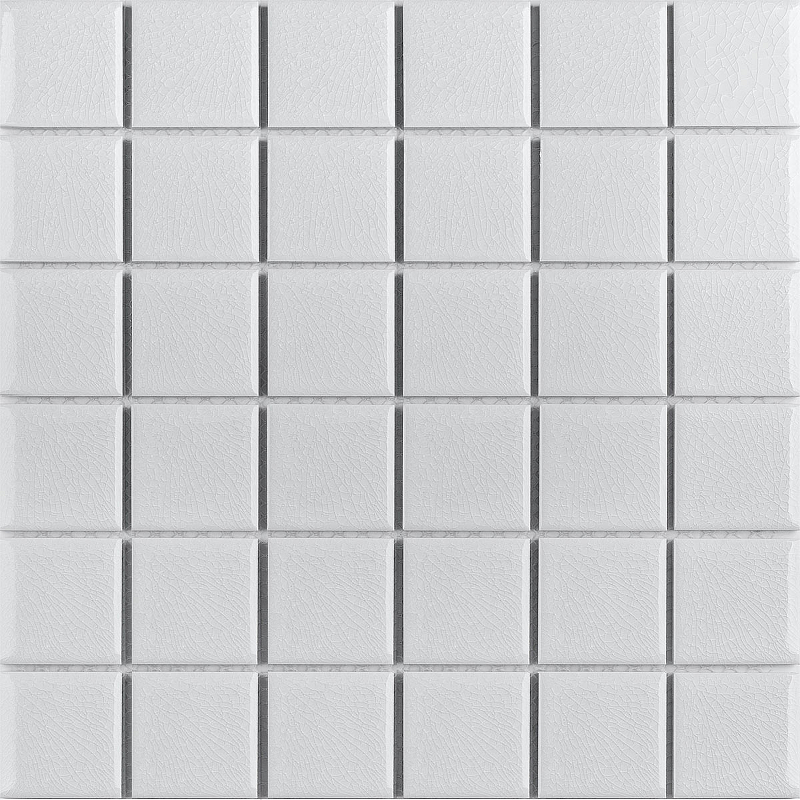 Керамическая мозаика StarMosaic Homework Crackle White Glossy LWWB81531 30,6x30,6 см мозаика керамическая для кухни чип 78x74 latern shape glossy white starmosaic 280х246 6 упаковка 20 листов 1 38 кв м