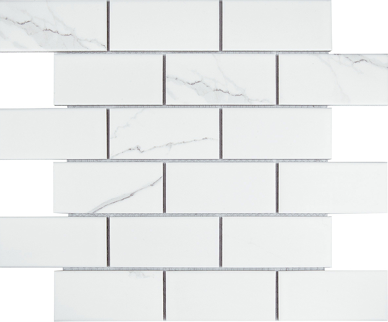 Керамическая мозаика StarMosaic Brick Carrara Matt PMB82223 29,1x29,5 см мозаика starmosaic carrara matt белая керамическая 31х31 см матовая