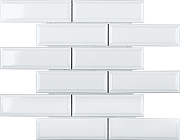 Керамическая мозаика StarMosaic Metro White Glossy KM82895 28,7x29,5 см