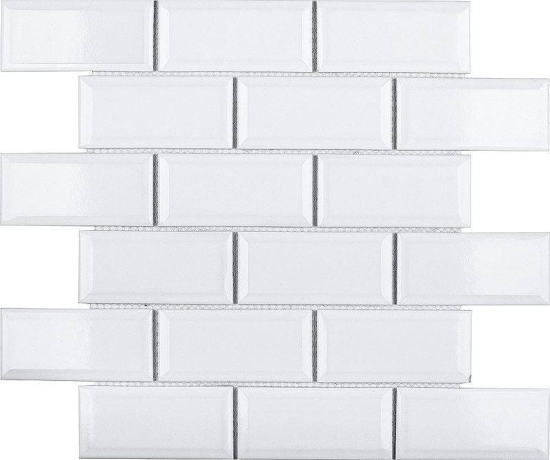 Керамическая мозаика StarMosaic Metro White Glossy AM81945 28,8x29,4 см мозаика керамическая для кухни чип 78x74 latern shape glossy white starmosaic 280х246 6 упаковка 20 листов 1 38 кв м