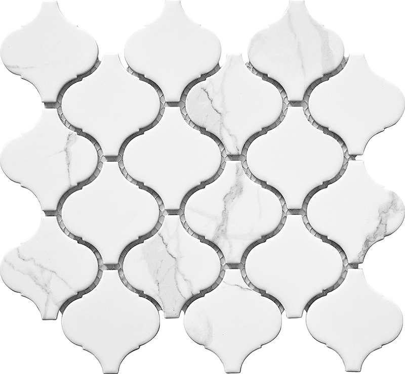 Керамическая мозаика StarMosaic Latern Carrara Matt PMDA84033 24,6x28 см мозаика керамическая для кухни чип 78x74 latern shape glossy white starmosaic 280х246 6 упаковка 20 листов 1 38 кв м
