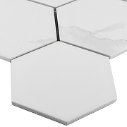 Керамическая мозаика StarMosaic Hexagon big Carrara Matt PMFQ82223 25,6x29,5 см-3