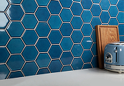 Керамическая мозаика StarMosaic Hexagon big Deep Blue Glossy JJFQ80048 25,6x29,5 см-1