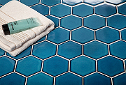 Керамическая мозаика StarMosaic Hexagon big Deep Blue Glossy JJFQ80048 25,6x29,5 см-3