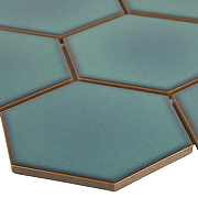 Керамическая мозаика StarMosaic Hexagon big Green Glossy JJFQ80071 25,6x29,5 см-6