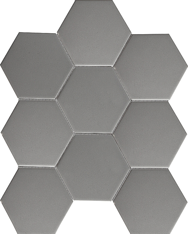 Керамическая мозаика StarMosaic Hexagon big Grey Matt FQ21016 25,6x29,5 см