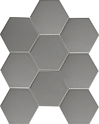 Керамическая мозаика StarMosaic Hexagon big Grey Matt FQ21016 25,6x29,5 см