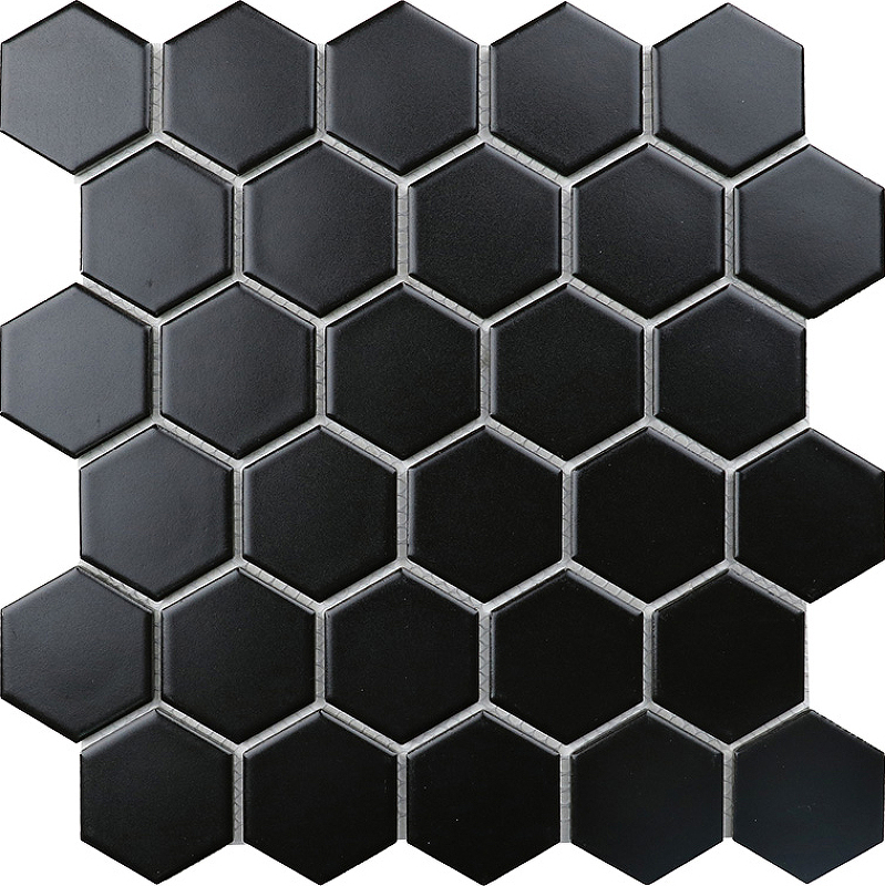 Керамическая мозаика StarMosaic Hexagon small Black Matt MT83000/IDL4810 26,5x27,8 см керамическая мозаика starmosaic hexagon small carrara matt pmmt83017 26 5x27 8 см