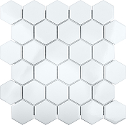 Керамическая мозаика StarMosaic Hexagon small White Glossy MT32000/IDL1001 26,5x27,8 см