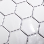 Керамическая мозаика StarMosaic Hexagon small White Glossy MT32000/IDL1001 26,5x27,8 см-2