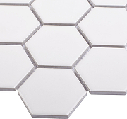 Керамическая мозаика StarMosaic Hexagon small White Glossy MT32000/IDL1001 26,5x27,8 см-3
