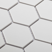 Керамическая мозаика StarMosaic Hexagon small White Matt MT31000/LJ5108/IDL1005 26,5x27,8 см-5