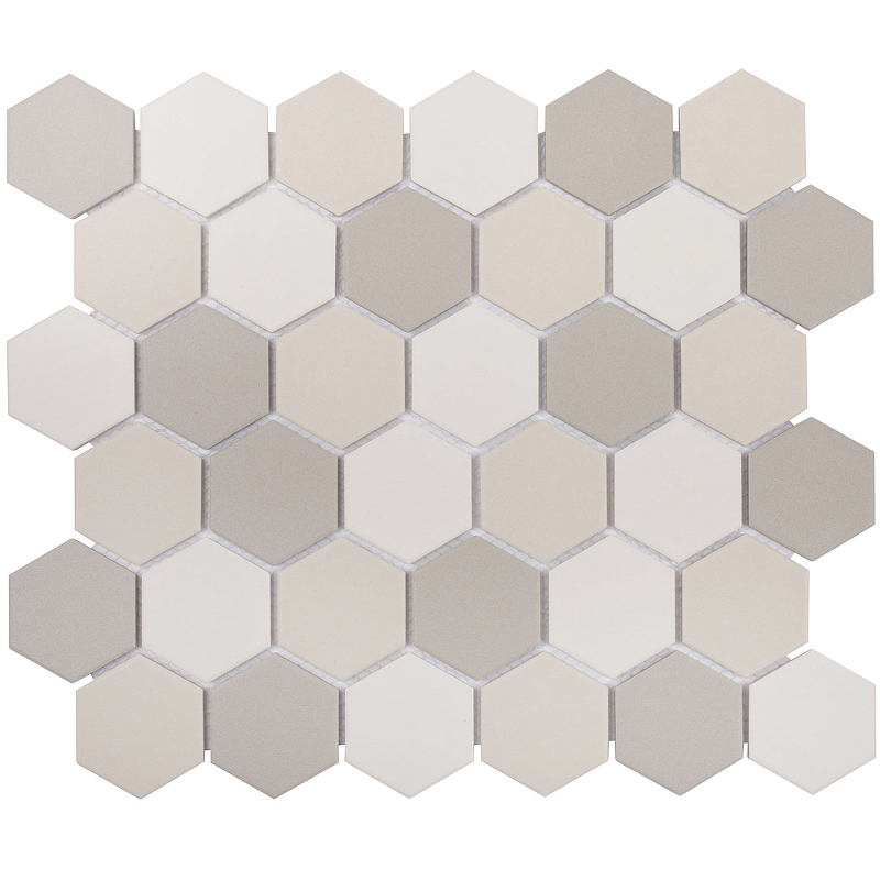 Керамическая мозаика StarMosaic Non-Slip Hexagon Small Lb Mix Antislip. JMT31955 28,2x32,5 см мозаика керамическая для фартука чип small 57x51 hexagon matt black starmosaic 278х265 6 упаковка 20 листов 1 47 кв м