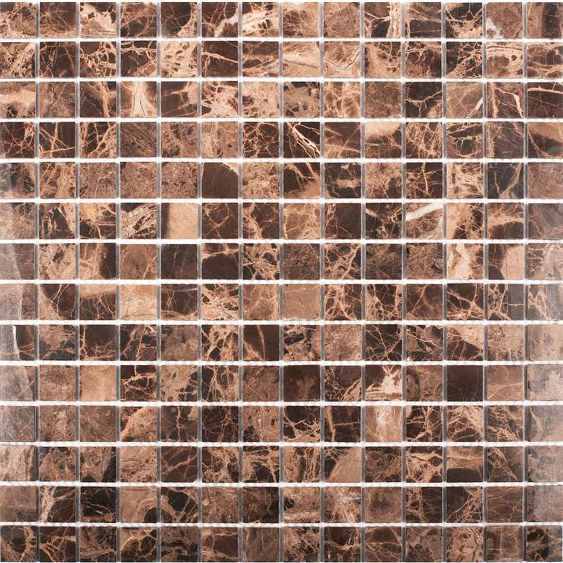 Керамическая мозаика StarMosaic Wild Stone Dark Emperador Polished JMST023 30,5x30,5 см керамическая мозаика starmosaic wild stone dark emperador matt jmst071 30 5x30 5 см