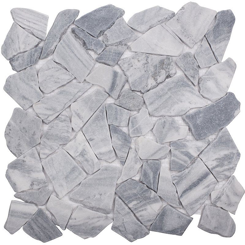 Керамическая мозаика StarMosaic Wild Stone Split Grey Matt JMST050 30,5x30,5 см мозаика керамическая чип 95x45 brick matt carrara starmosaic 295х291 6 упаковка 20 листов 1 72 кв м
