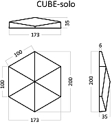Гипсовая 3д панель Artpole Elementary Cube-solo E-0021 173x200 мм-4