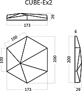 Гипсовая 3д панель Artpole Elementary Cube-Ex2 E-0014 173x200 мм-4