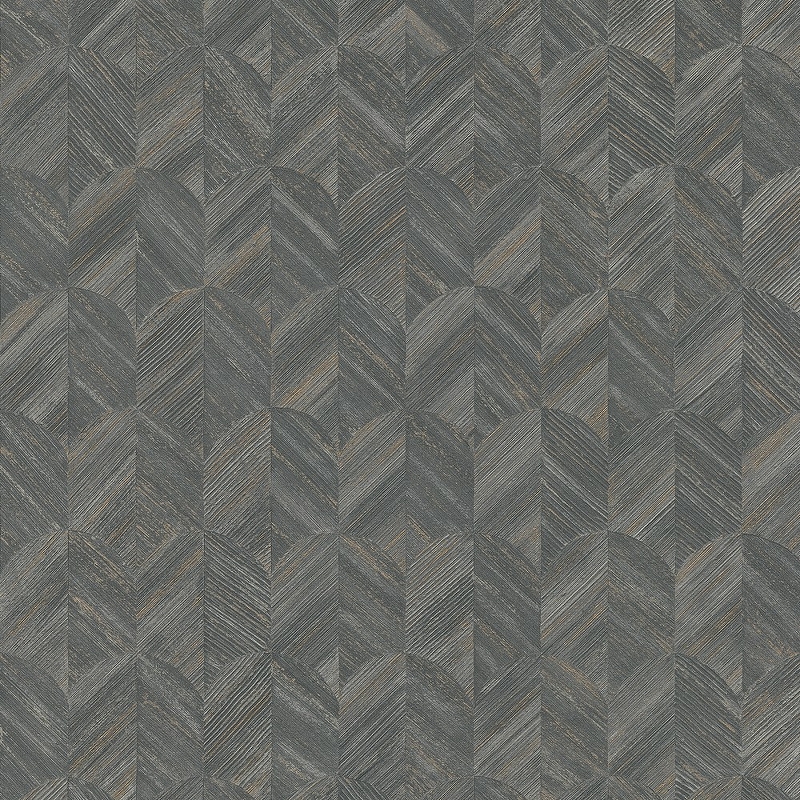 Обои Grandeco Muse MU 3207 Винил на флизелине (0,53*10,05) Серый/Коричневый, Геометрия