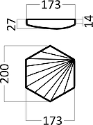 Гипсовая 3д панель Artpole Elementary Heksa-shell E-0011 173x200 мм-8