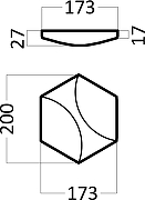 Гипсовая 3д панель Artpole Elementary Heksa-twin E-0012 173x200 мм-7