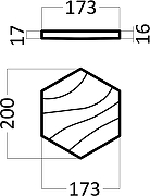 Гипсовая 3д панель Artpole Elementary Heksa-wave E-0008 173x200 мм-8