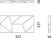 Гипсовая 3д панель Artpole Elementary Origami E-0001 127x257 мм-7