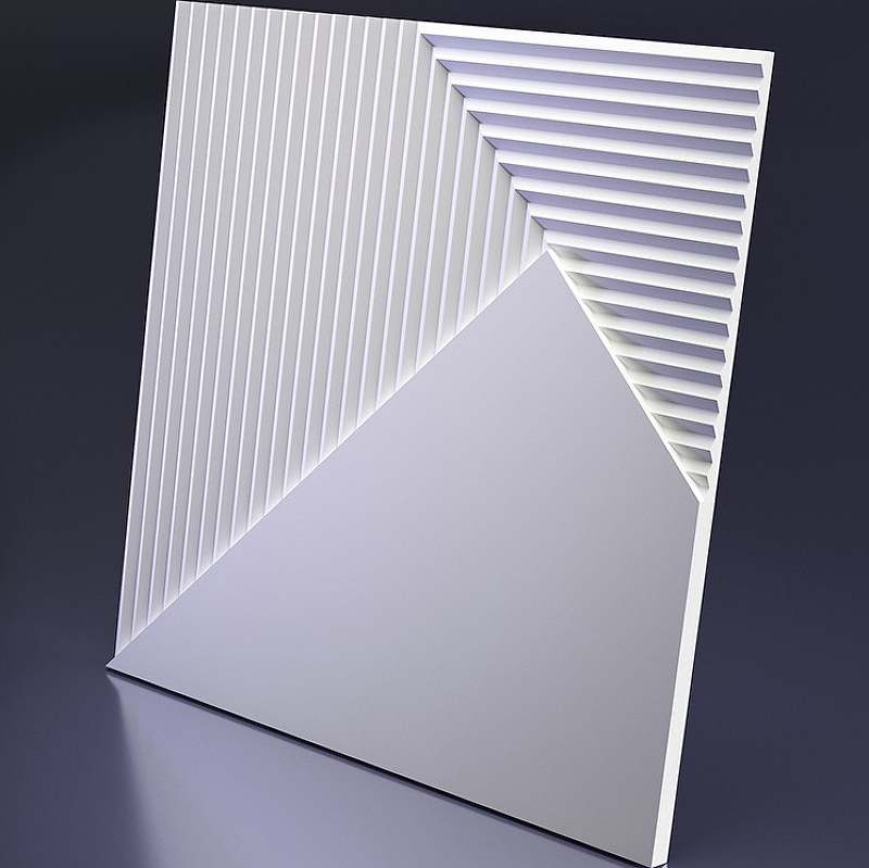 Гипсовая 3д панель Artpole Platinum Fields 4 GD-0008-4 глянцевая 600x600 мм