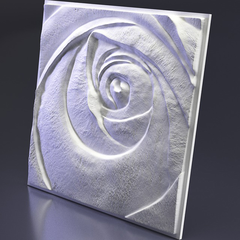 цена Гипсовая 3д панель Artpole Platinum Rose Пятый элемент GM-0044-5 глянцевая 600x600 мм