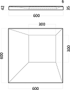 Гипсовая 3д панель Artpole Platinum Malevich Led SM-0075-2 патина/софттач теплый свет 600x600 мм-4