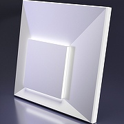Гипсовая 3д панель Artpole Platinum Malevich Led SM-0075-3 патина/софттач холодный свет 600x600 мм