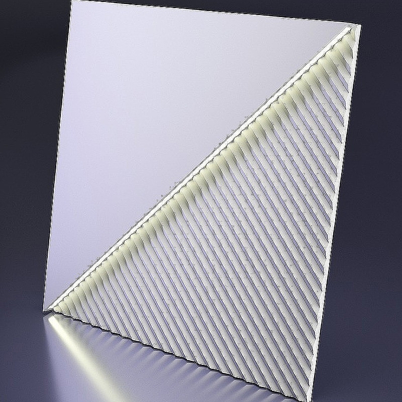 цена Гипсовая 3д панель Artpole Fields Led D-0008-5 нейтральный свет 600x600 мм