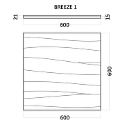 Гипсовая 3д панель Artpole Breeze-1 D-0005-1 600x600 мм-3